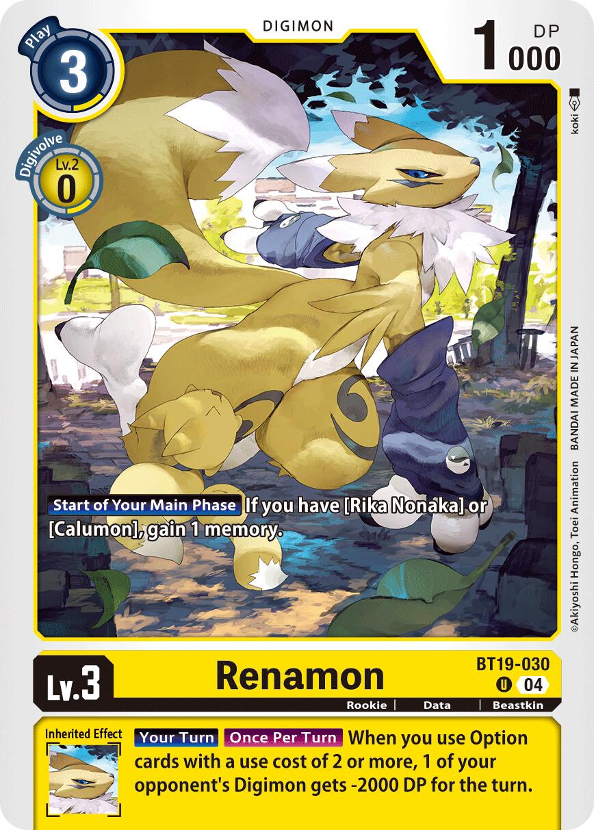 Renamon [BT19-030] [Release Special Booster Ver.2.5] | Anubis Games and Hobby
