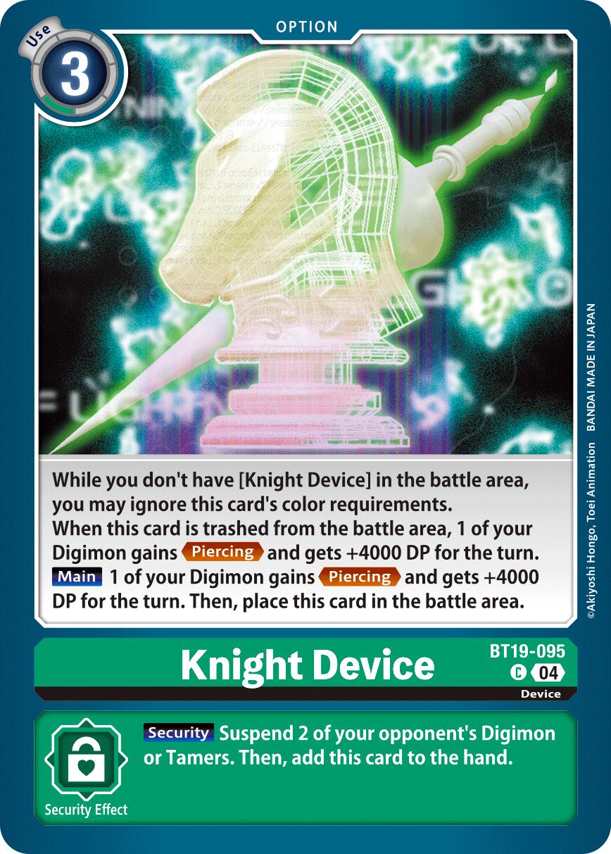 Knight Device [BT19-095] [Release Special Booster Ver.2.5] | Anubis Games and Hobby