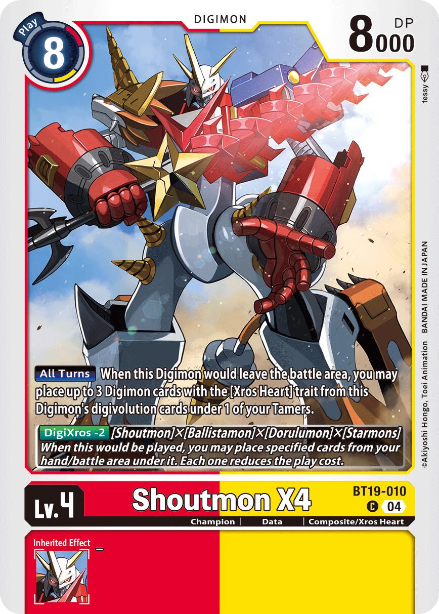 Shoutmon X4 [BT19-010] [Release Special Booster Ver.2.5] | Anubis Games and Hobby