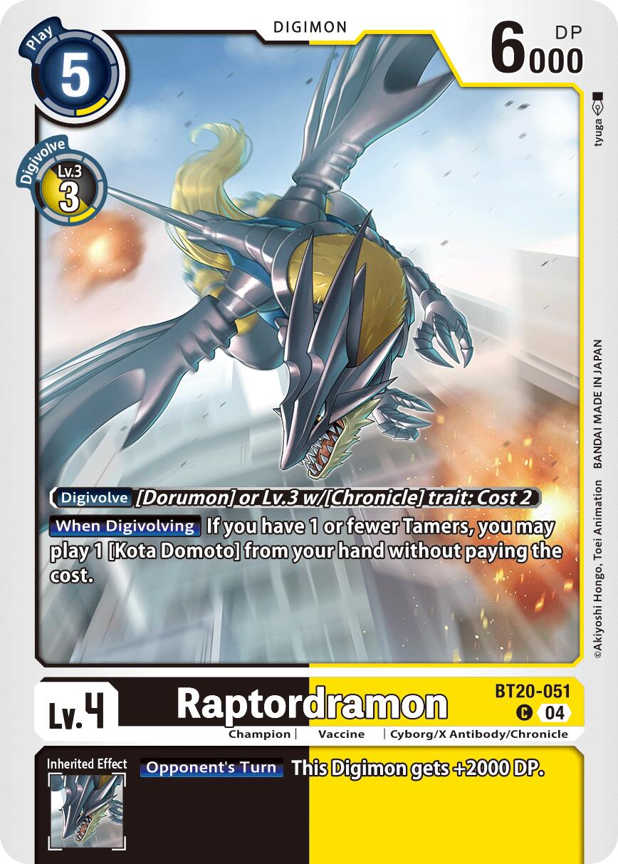 Raptordramon [BT20-051] [Release Special Booster Ver.2.5] | Anubis Games and Hobby
