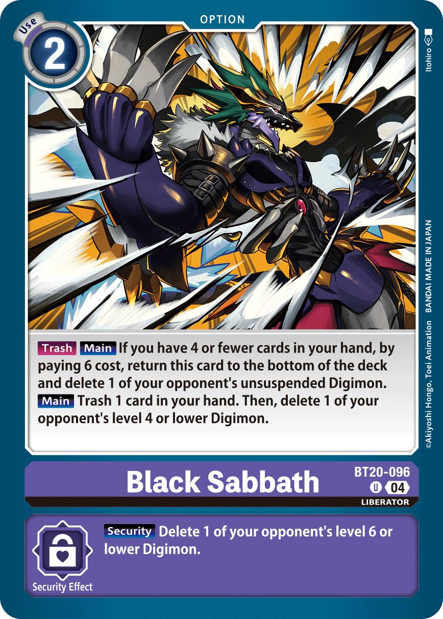 Black Sabbath [BT20-096] [Release Special Booster Ver.2.5] | Anubis Games and Hobby