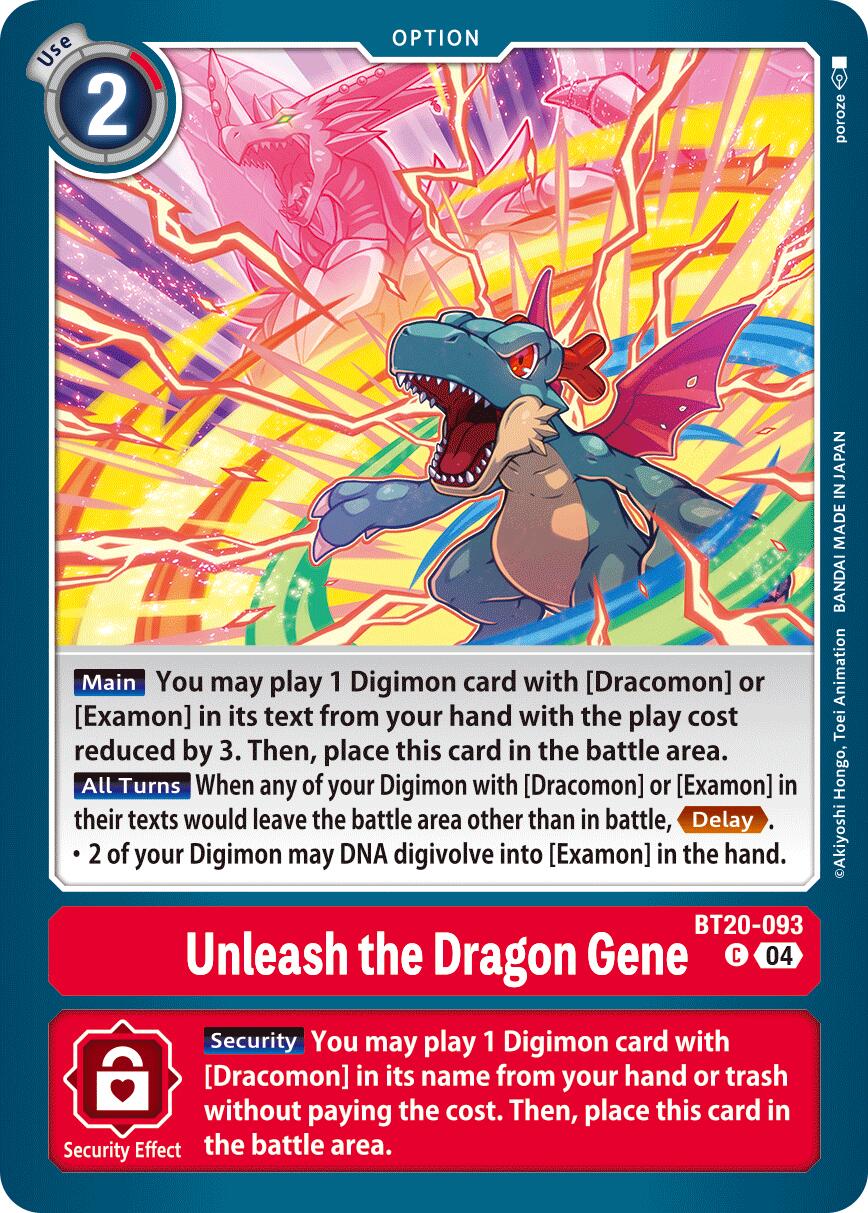 Unleash the Dragon Gene [BT20-093] [Release Special Booster Ver.2.5] | Anubis Games and Hobby