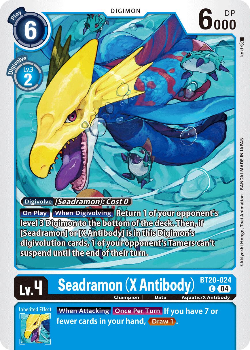 Seadramon [BT20-024] (X Antibody) [Release Special Booster Ver.2.5] | Anubis Games and Hobby