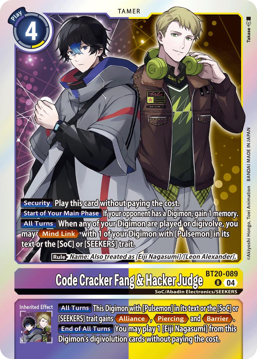 Code Cracker Fang & Hacker Judge [BT20-089] [Release Special Booster Ver.2.5] | Anubis Games and Hobby