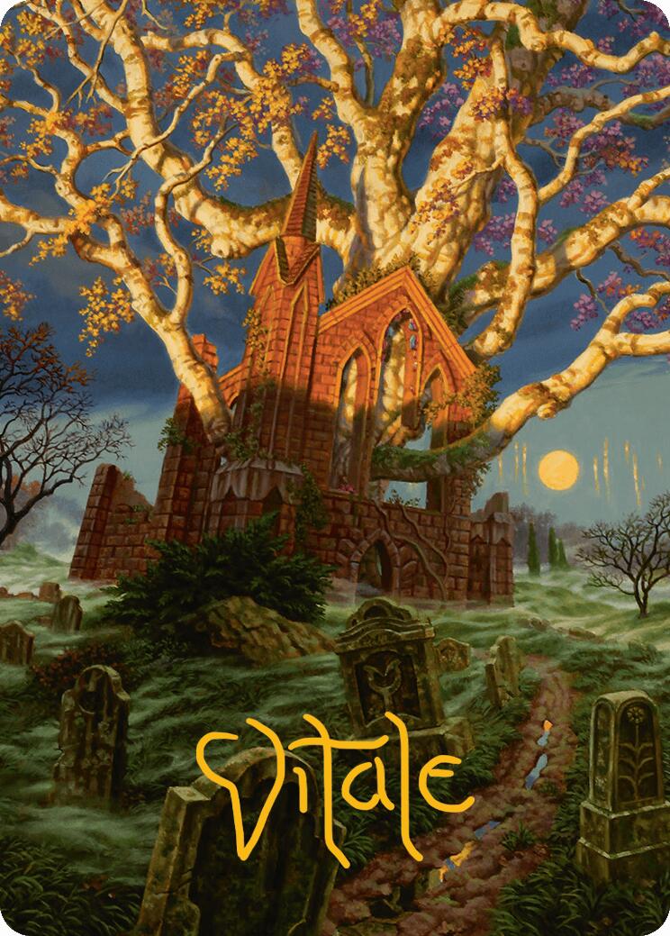 Abundant Growth Art Card (Gold-Stamped Signature) [Innistrad Remastered Art Series] | Anubis Games and Hobby