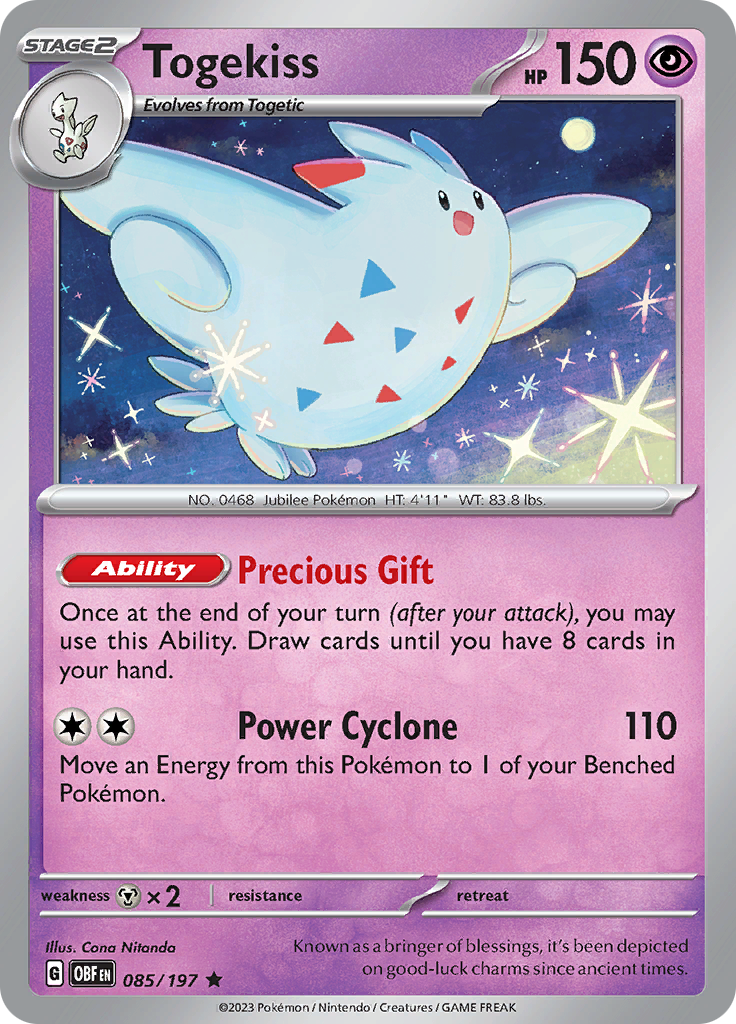 Togekiss (085/197) [Scarlet & Violet: Obsidian Flames] | Anubis Games and Hobby