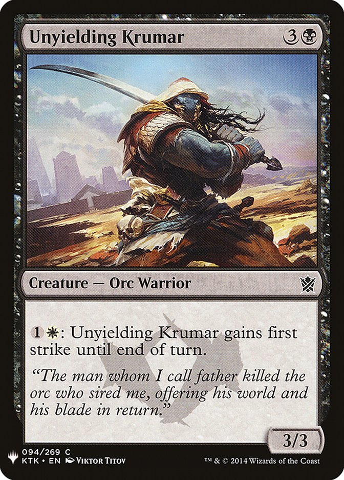 Unyielding Krumar [Mystery Booster] | Anubis Games and Hobby