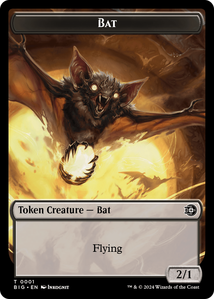 Treasure // Bat Double-Sided Token [Outlaws of Thunder Junction Tokens] | Anubis Games and Hobby