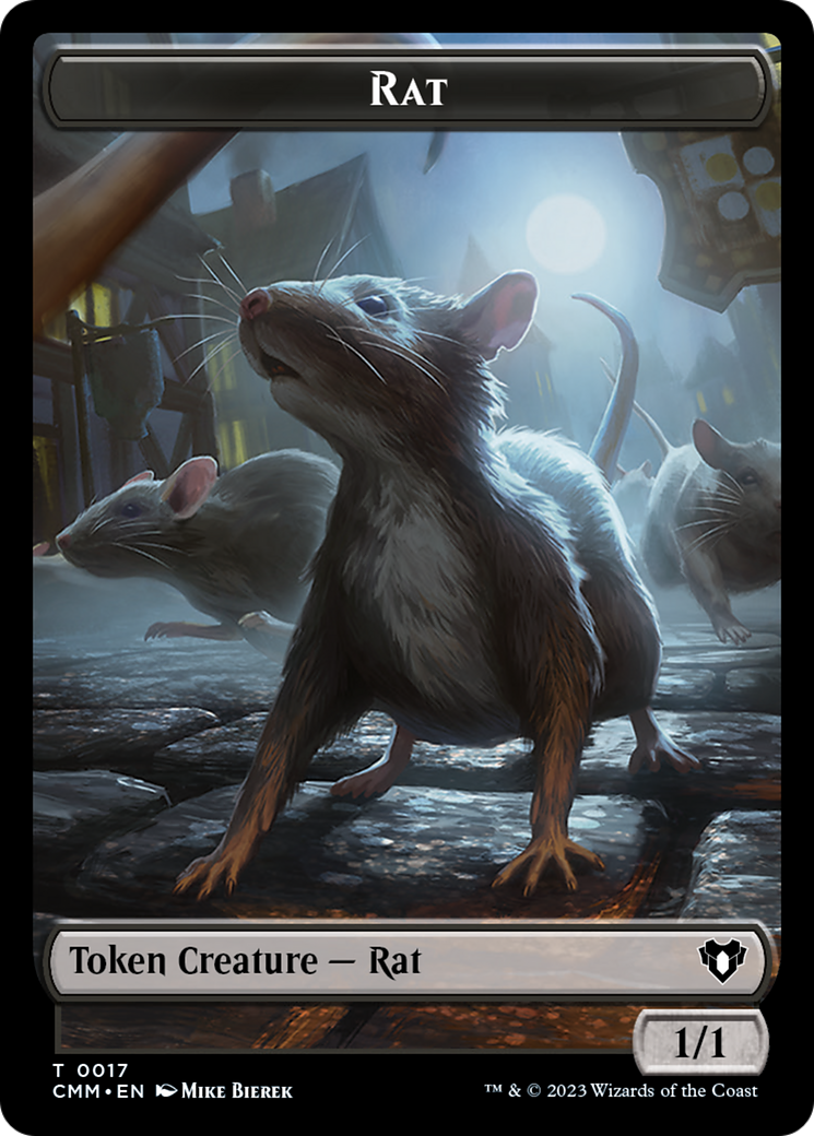 Rat Token [Commander Masters Tokens] | Anubis Games and Hobby