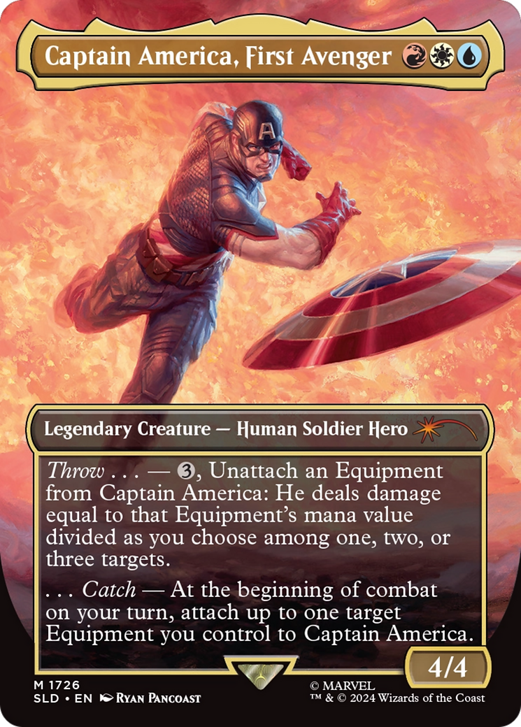 Captain America, First Avenger (Rainbow Foil) [Secret Lair Drop Series] | Anubis Games and Hobby