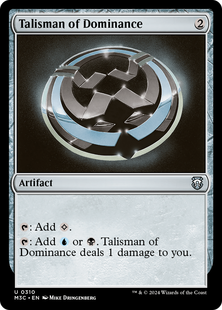 Talisman of Dominance (Ripple Foil) [Modern Horizons 3 Commander] | Anubis Games and Hobby