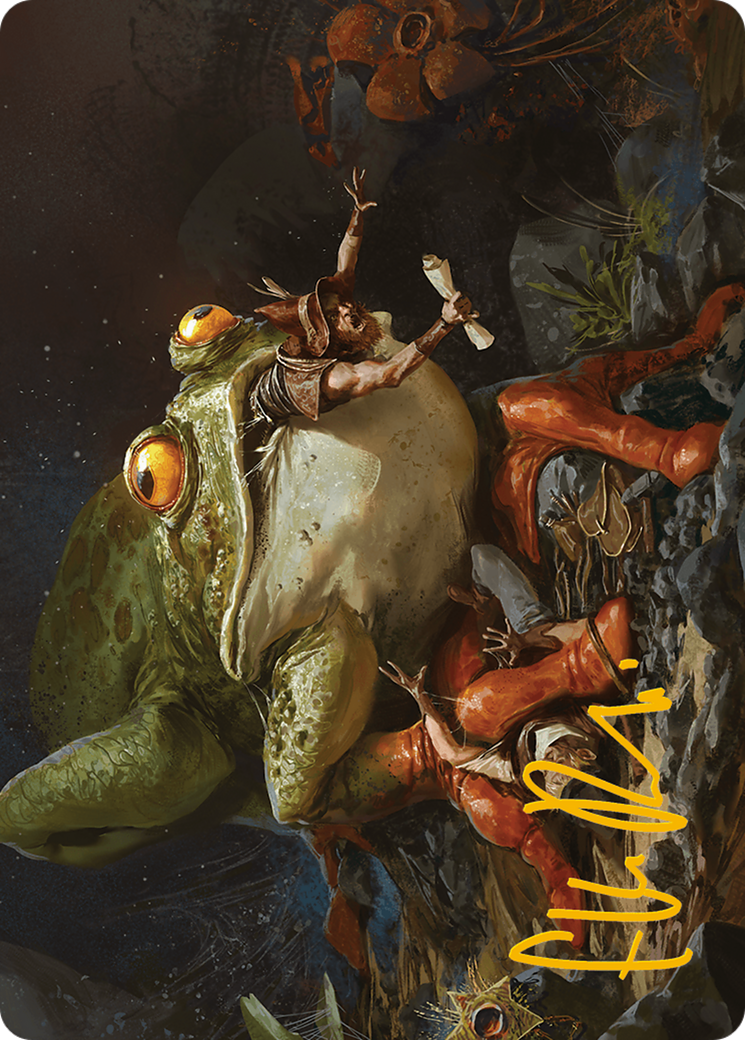 Rampant Frogantua Art Card (Gold-Stamped Signature) [Modern Horizons 3 Art Series] | Anubis Games and Hobby