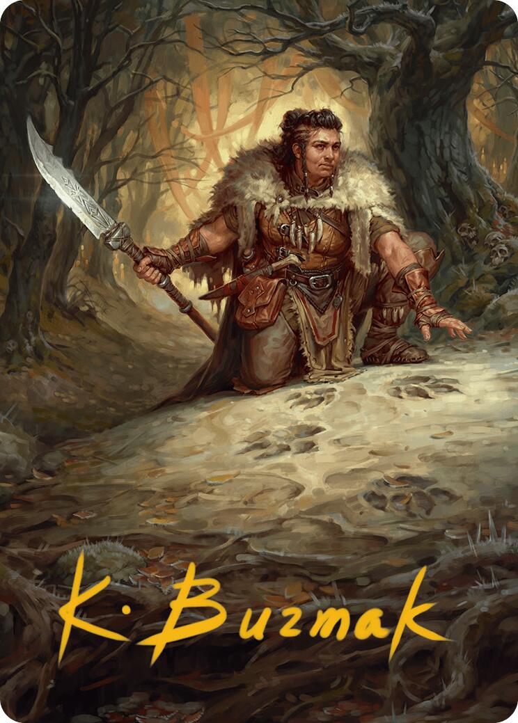 Tireless Tracker Art Card (Gold-Stamped Signature) [Innistrad Remastered Art Series] | Anubis Games and Hobby