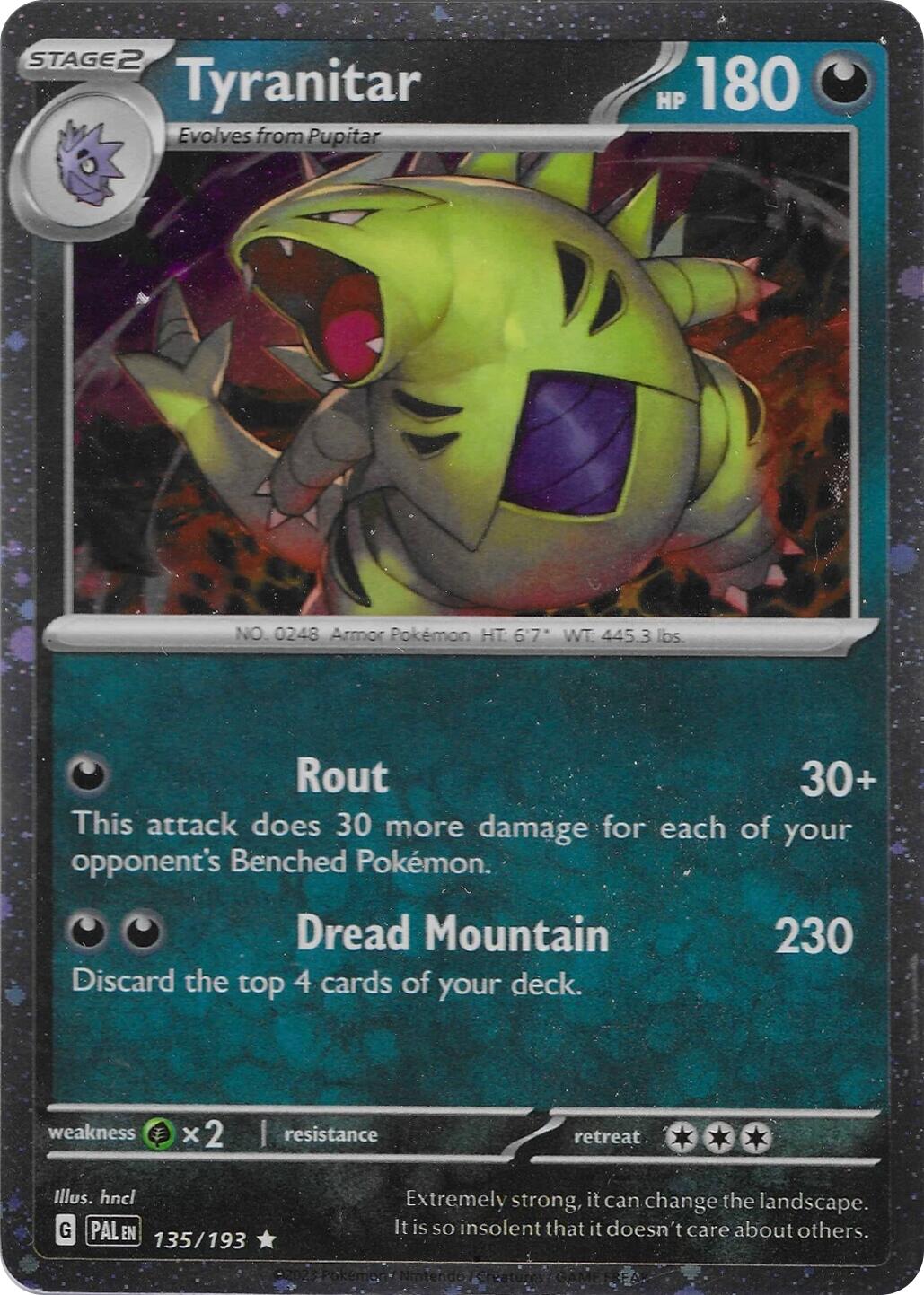 Tyranitar (135/193) (Cosmo Foil) [Miscellaneous Cards] | Anubis Games and Hobby