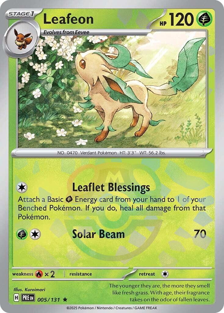 Leafeon (005/131) (Master Ball Pattern) [Scarlet & Violet: Prismatic Evolutions] | Anubis Games and Hobby