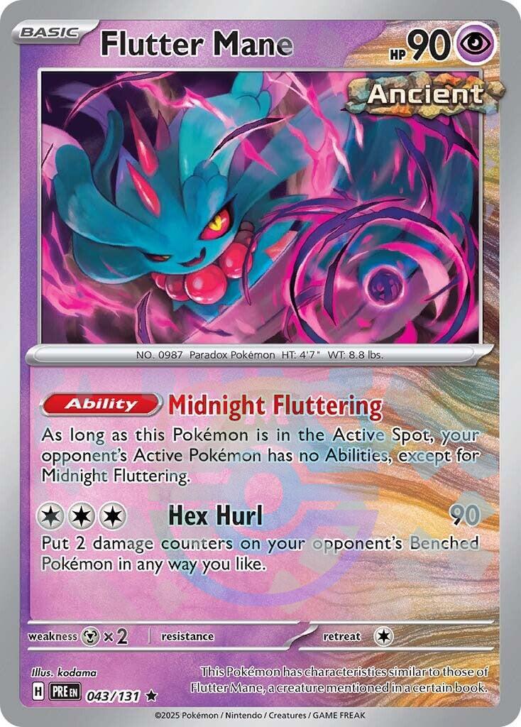 Flutter Mane (043/131) (Master Ball Pattern) [Scarlet & Violet: Prismatic Evolutions] | Anubis Games and Hobby