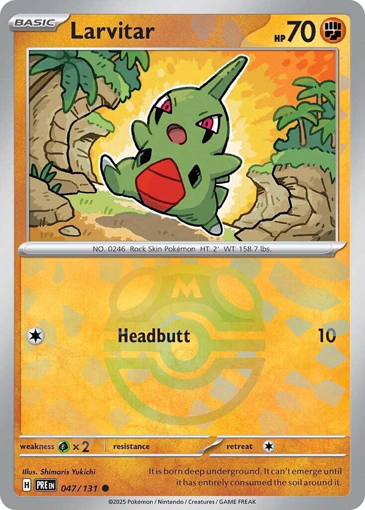 Larvitar (047/131) (Master Ball Pattern) [Scarlet & Violet: Prismatic Evolutions] | Anubis Games and Hobby