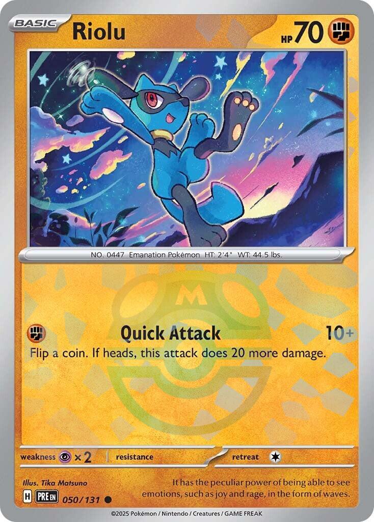 Riolu (050/131) (Master Ball Pattern) [Scarlet & Violet: Prismatic Evolutions] | Anubis Games and Hobby