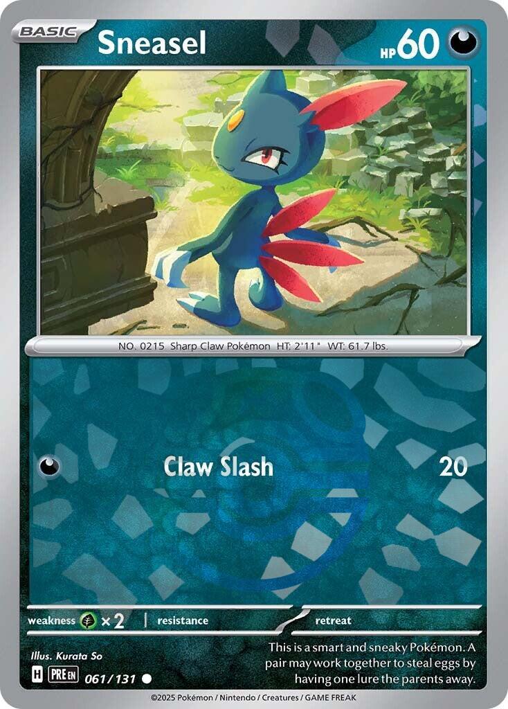 Sneasel (061/131) (Master Ball Pattern) [Scarlet & Violet: Prismatic Evolutions] | Anubis Games and Hobby