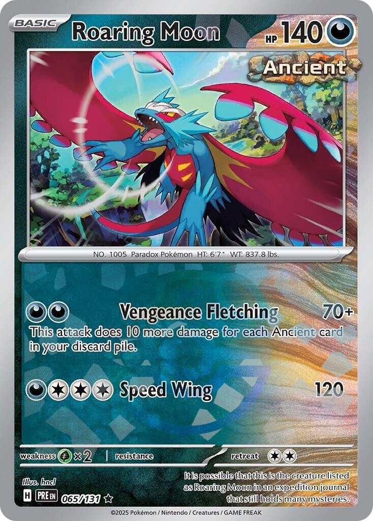 Roaring Moon (065/131) (Master Ball Pattern) [Scarlet & Violet: Prismatic Evolutions] | Anubis Games and Hobby