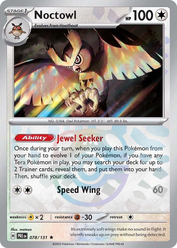 Noctowl (078/131) (Master Ball Pattern) [Scarlet & Violet: Prismatic Evolutions] | Anubis Games and Hobby