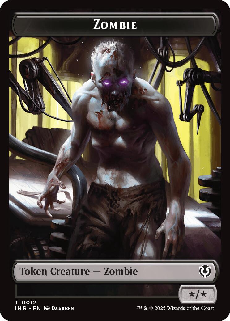 Zombie (0011) // Zombie (0012) Double-Sided Token [Innistrad Remastered Tokens] | Anubis Games and Hobby