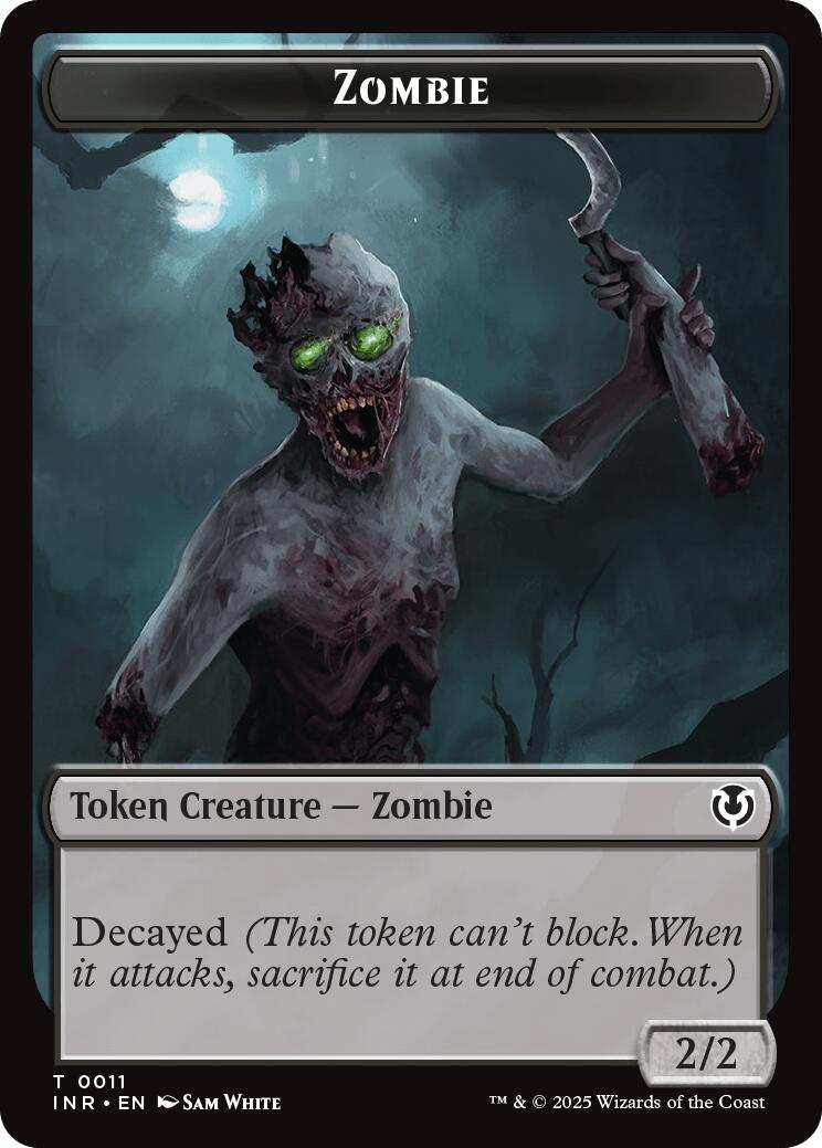 Zombie (0011) // Zombie (0012) Double-Sided Token [Innistrad Remastered Tokens] | Anubis Games and Hobby