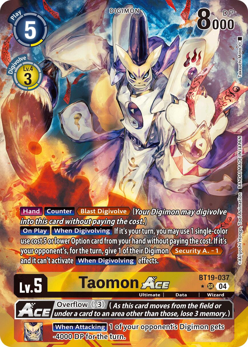Taomon ACE [BT19-037] (Alternate Art) [Release Special Booster Ver.2.5] | Anubis Games and Hobby