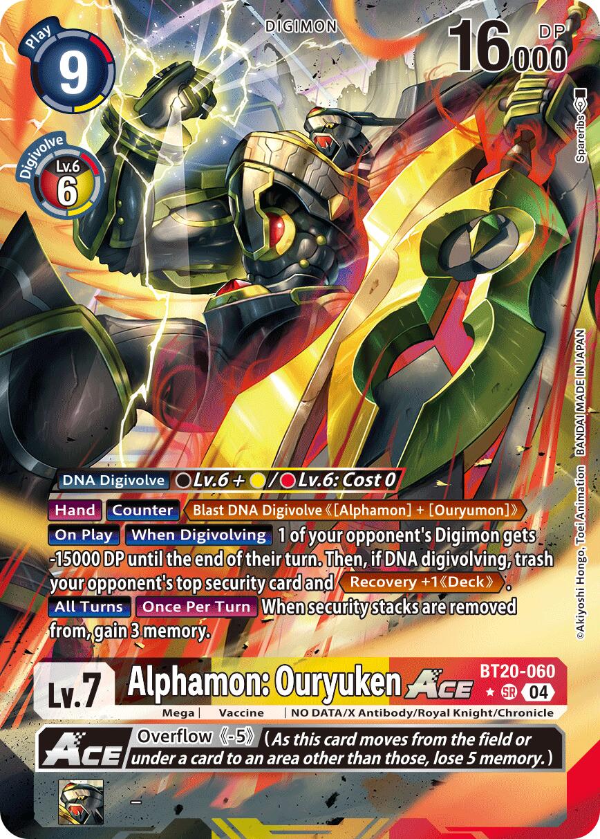 Alphamon: Ouryuken ACE [BT20-060] (Alternate Art) [Release Special Booster Ver.2.5] | Anubis Games and Hobby