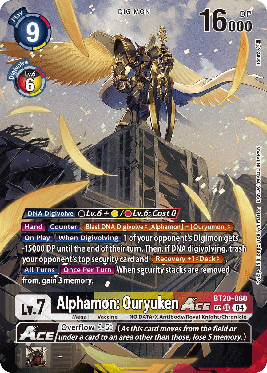 Alphamon: Ouryuken ACE [BT20-060] (Textured) [Release Special Booster Ver.2.5] | Anubis Games and Hobby