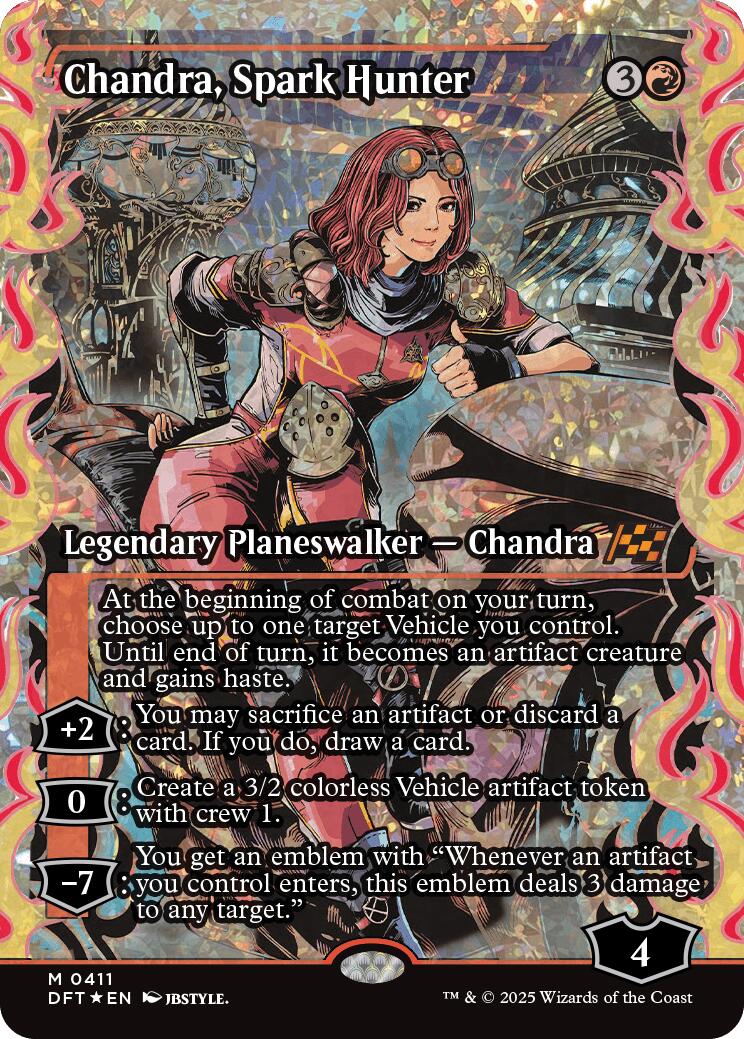 Chandra, Spark Hunter (Showcase Fracture Foil) (Japanese) [Aetherdrift] | Anubis Games and Hobby