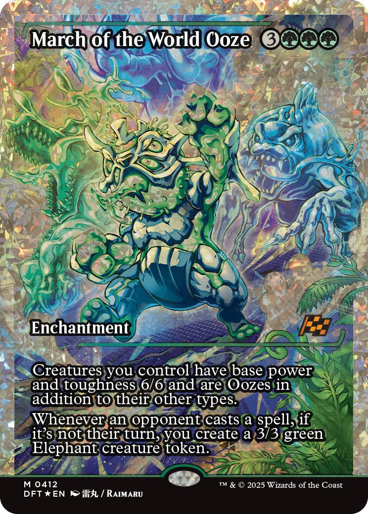 March of the World Ooze (Showcase Fracture Foil) (Japanese) [Aetherdrift] | Anubis Games and Hobby