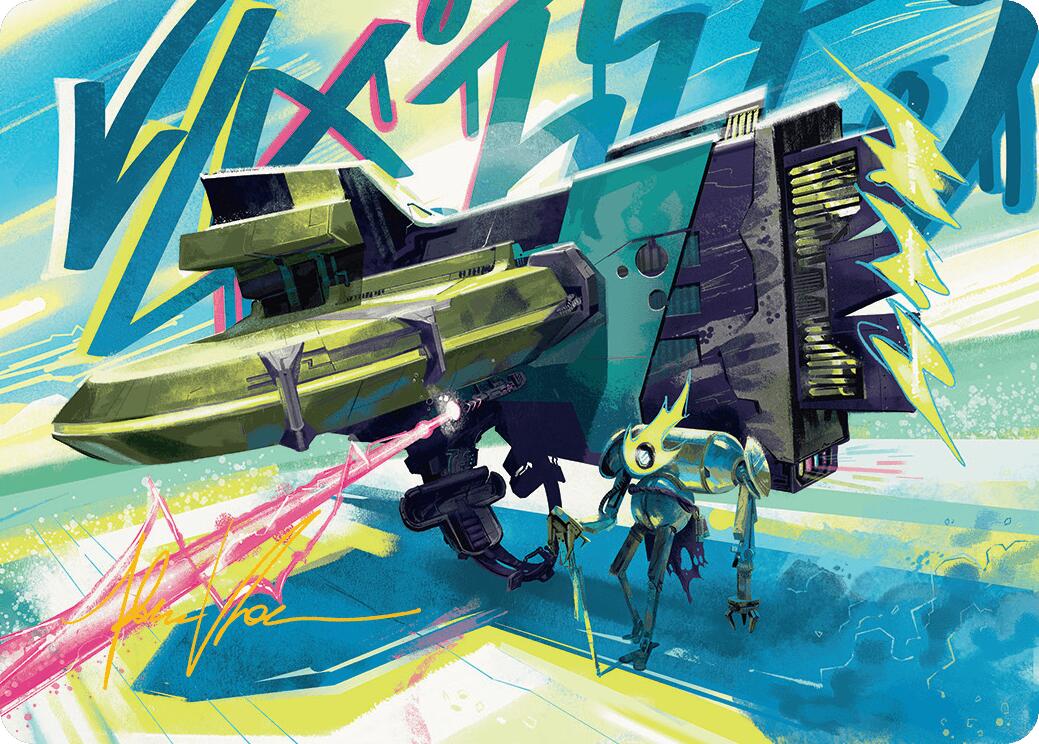 Salvation Engine Art Card (Gold-Stamped Signature) [Aetherdrift Art Series] | Anubis Games and Hobby