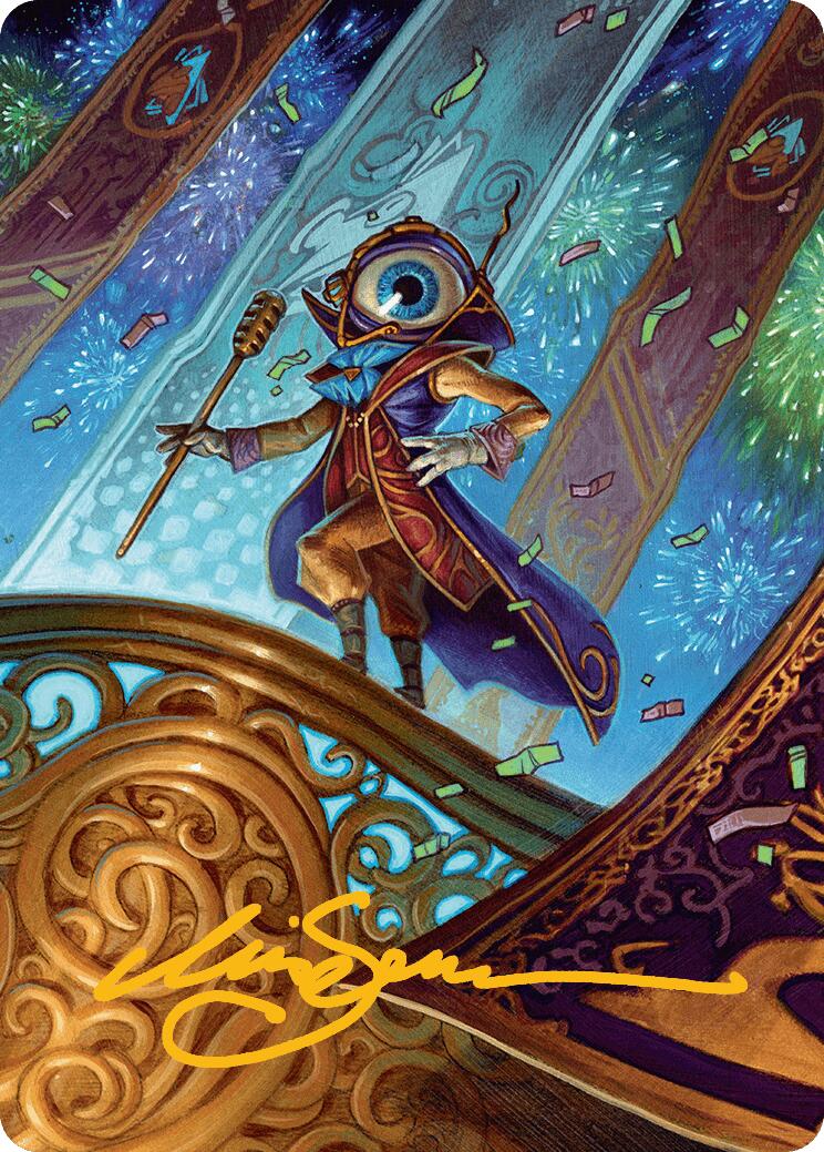 Vnwxt, Verbose Host Art Card (Gold-Stamped Signature) [Aetherdrift Art Series] | Anubis Games and Hobby