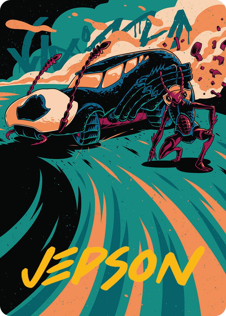 Carrion Cruiser Art Card (Gold-Stamped Signature) [Aetherdrift Art Series] | Anubis Games and Hobby