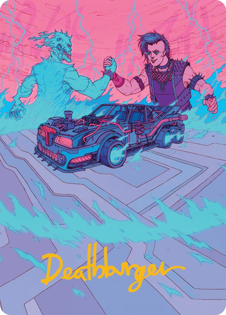 Demonic Junker Art Card (Gold-Stamped Signature) [Aetherdrift Art Series] | Anubis Games and Hobby