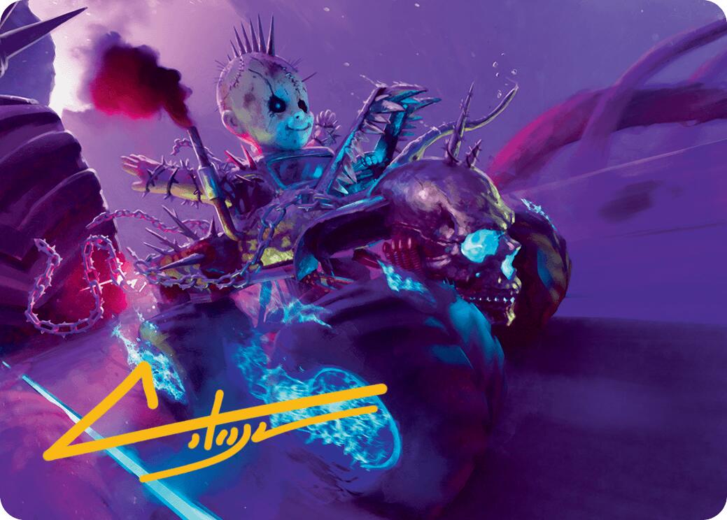 Pactdoll Terror Art Card (Gold-Stamped Signature) [Aetherdrift Art Series] | Anubis Games and Hobby