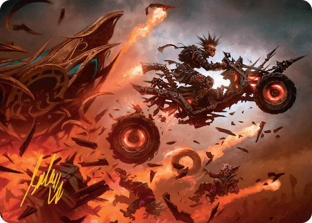 Gastal Blockbuster Art Card (Gold-Stamped Signature) [Aetherdrift Art Series] | Anubis Games and Hobby