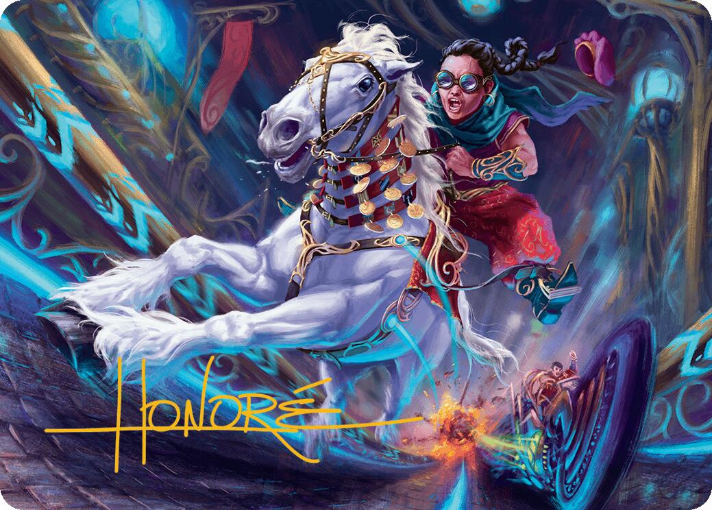 Gilded Ghoda Art Card (Gold-Stamped Signature) [Aetherdrift Art Series] | Anubis Games and Hobby