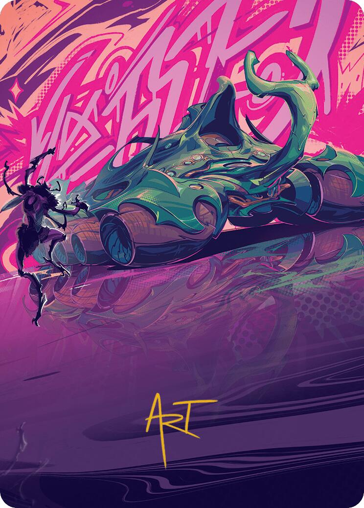 Earthrumbler Art Card (Gold-Stamped Signature) [Aetherdrift Art Series] | Anubis Games and Hobby