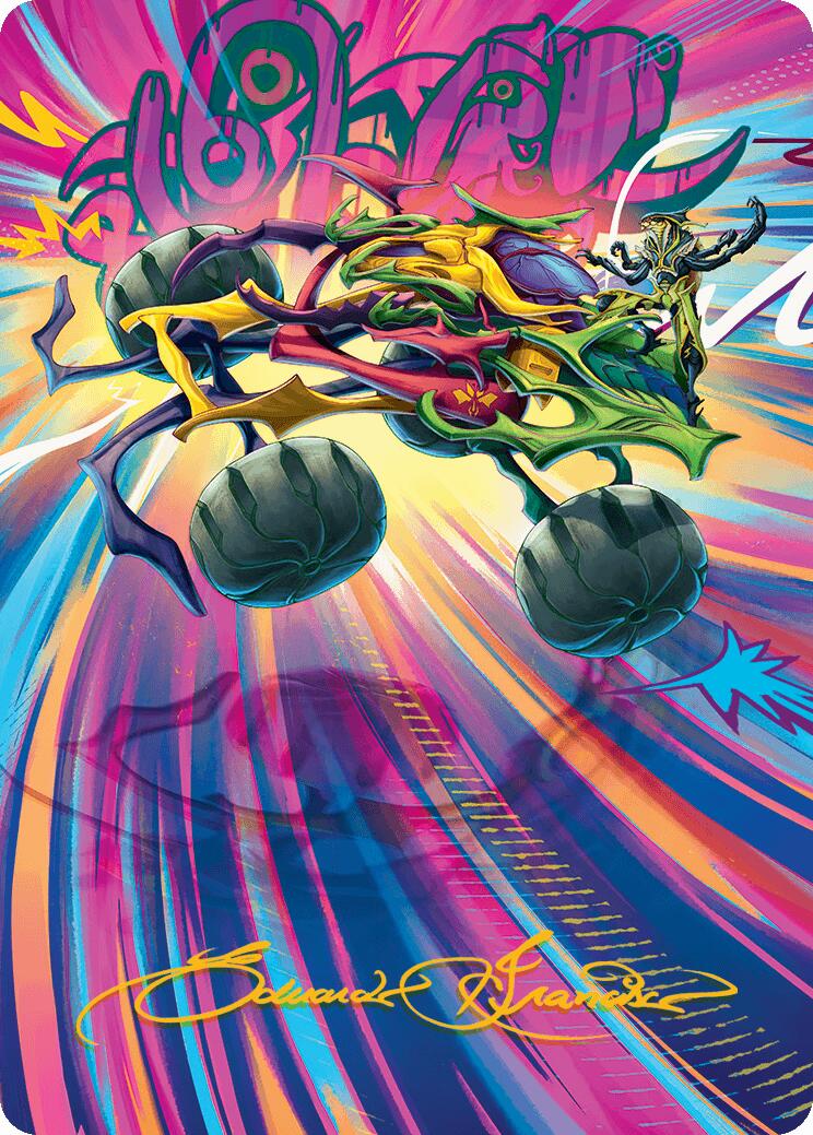 Thunderous Velocipede Art Card (Gold-Stamped Signature) [Aetherdrift Art Series] | Anubis Games and Hobby