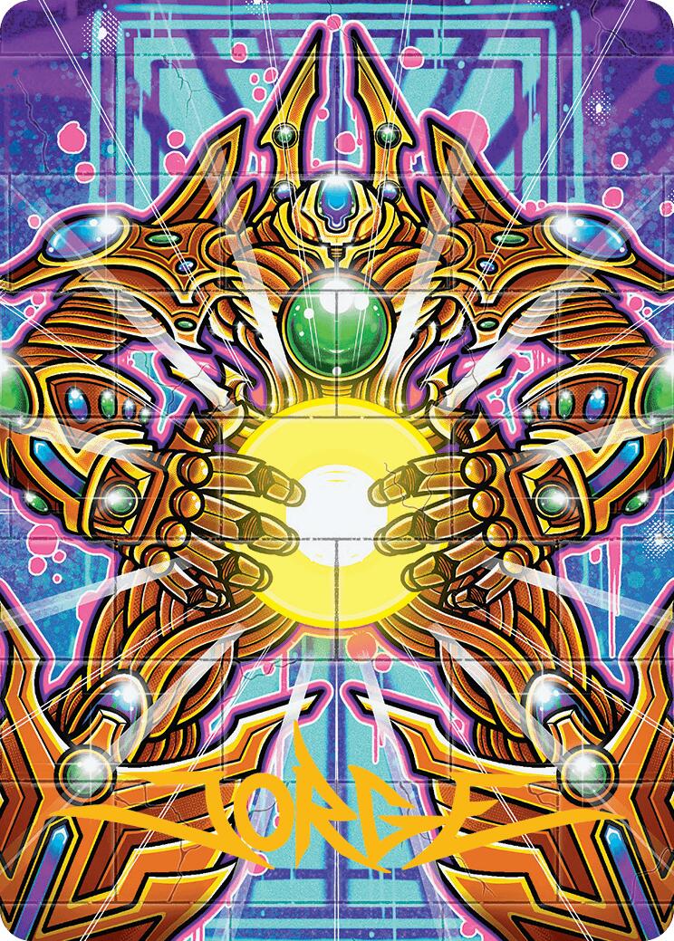 Brightglass Gearhulk Art Card (Gold-Stamped Signature) [Aetherdrift Art Series] | Anubis Games and Hobby