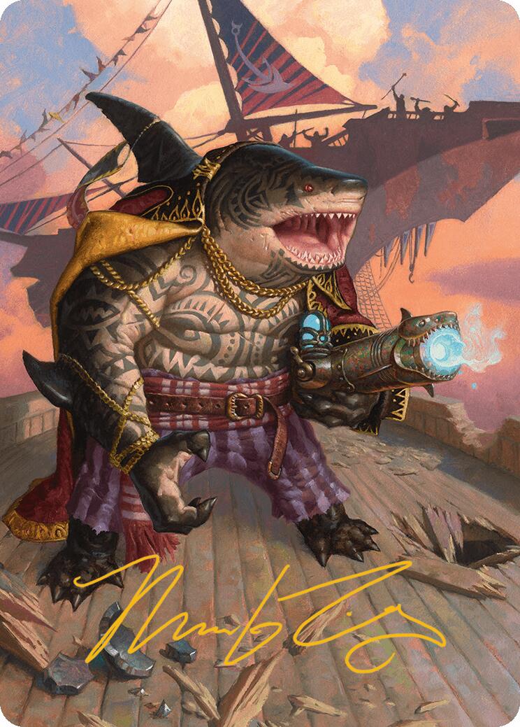 Captain Howler, Sea Scourge Art Card (4/54) (Gold-Stamped Signature) [Aetherdrift Art Series] | Anubis Games and Hobby