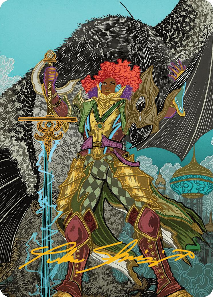 Caradora, Heart of Alacria Art Card (3/54) (Gold-Stamped Signature) [Aetherdrift Art Series] | Anubis Games and Hobby