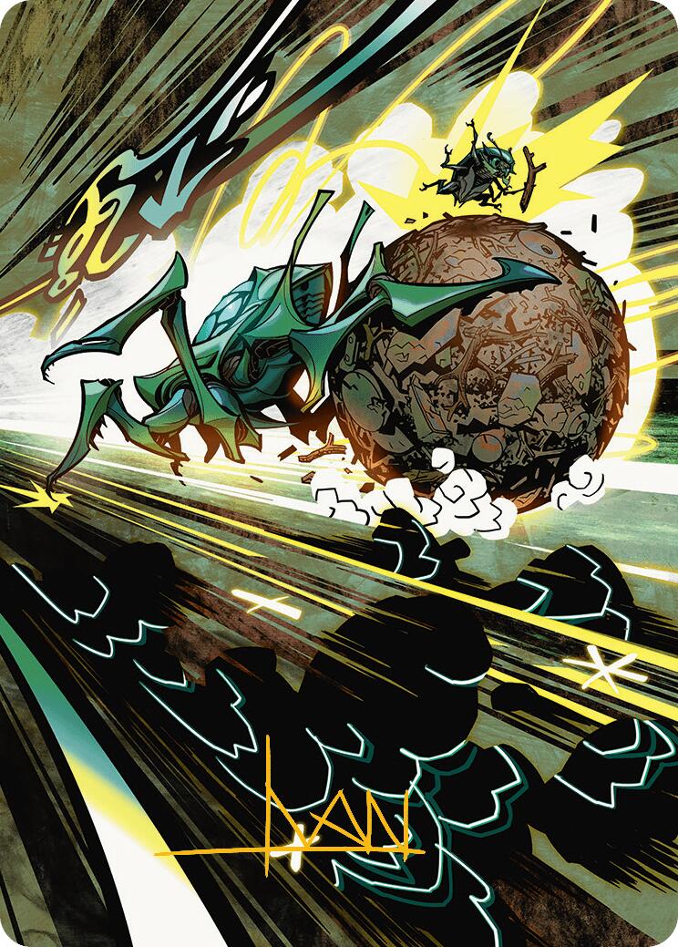 Debris Beetle Art Card (Gold-Stamped Signature) [Aetherdrift Art Series] | Anubis Games and Hobby