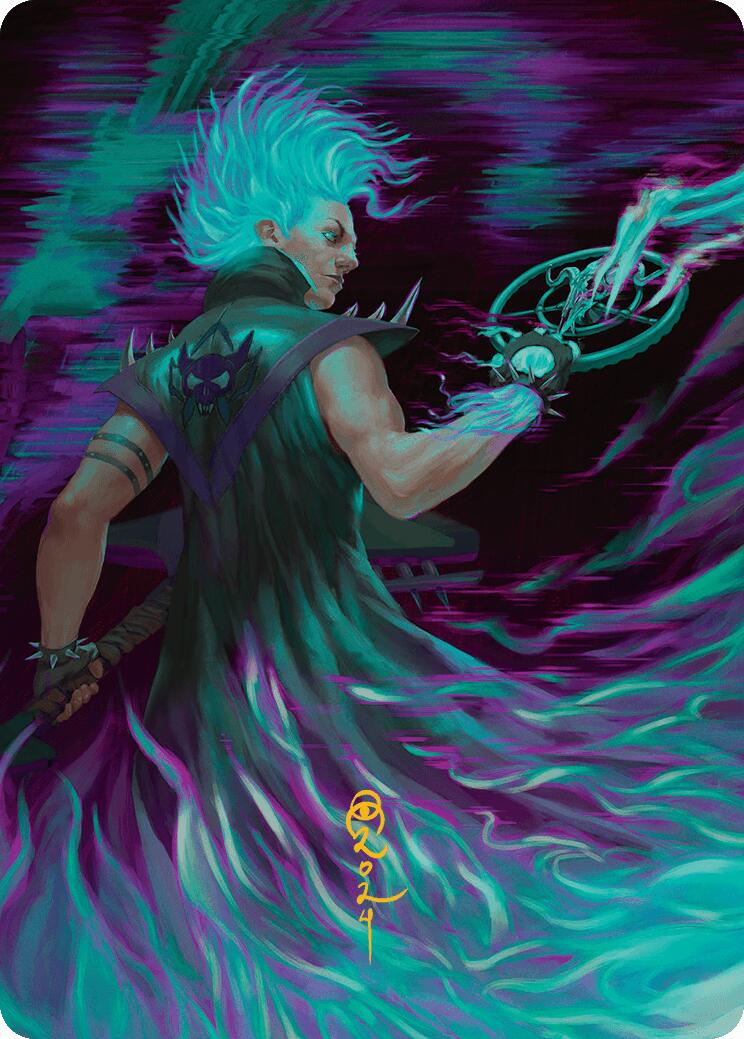 Winter, Cursed Rider Art Card (Gold-Stamped Signature) [Aetherdrift Art Series] | Anubis Games and Hobby