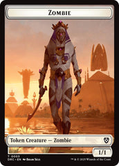 Vizier of Many Faces // Zombie (0003) Double-Sided Token [Aetherdrift Tokens] | Anubis Games and Hobby