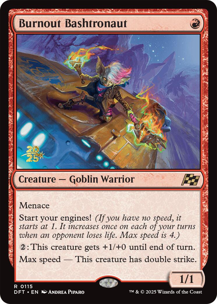 Burnout Bashtronaut [Aetherdrift Prerelease Promos] | Anubis Games and Hobby