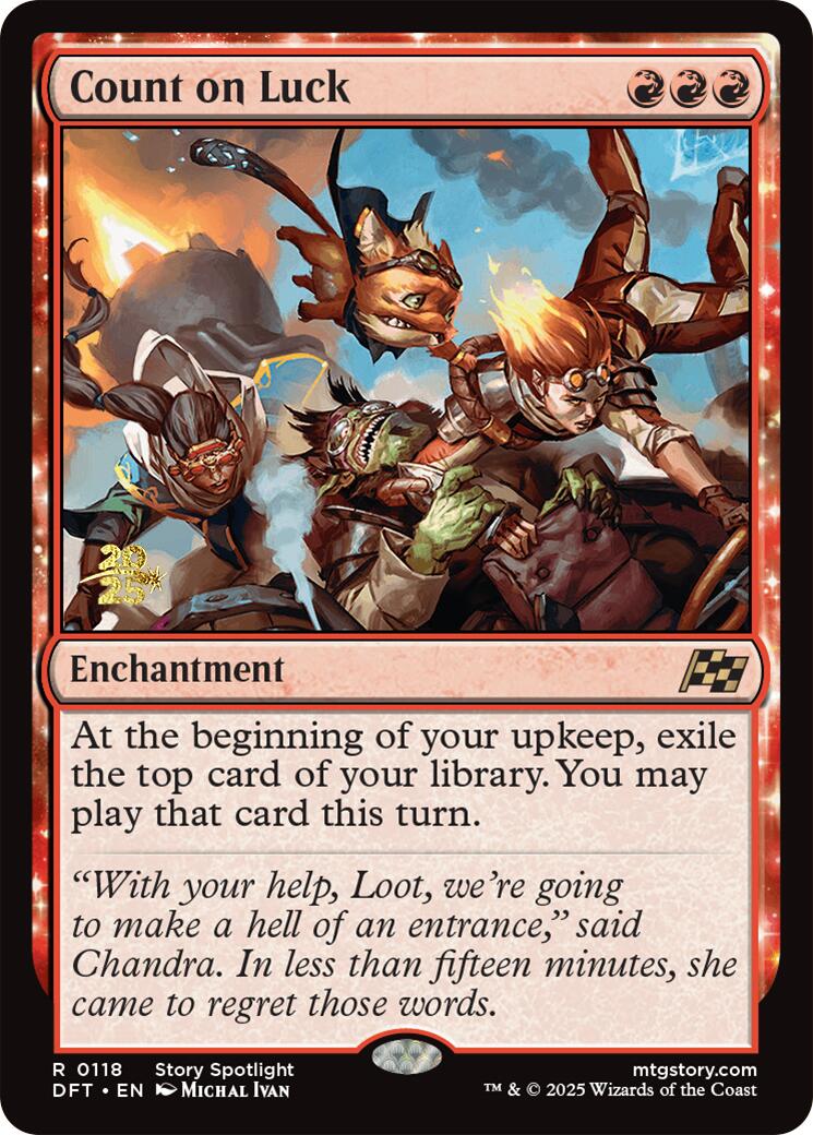 Count on Luck [Aetherdrift Prerelease Promos] | Anubis Games and Hobby