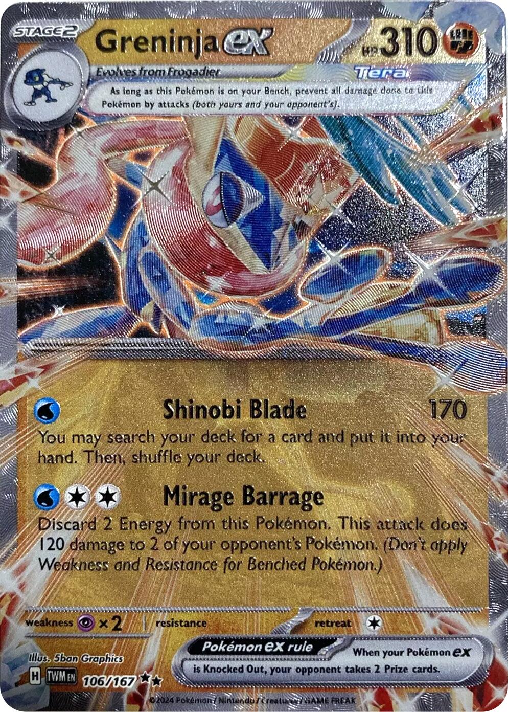Greninja ex (106/167) (GameStop Metal Card) [Miscellaneous Cards] | Anubis Games and Hobby